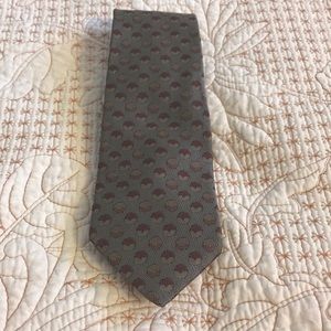 Jaeger Silk Tie - Silver/Grey with Circles Design